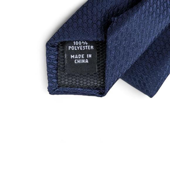 Alfani Men's Elloree Solid Tie Navy OS Necktie Slim Modern 2 3/4" $55 - Picture 4 of 4